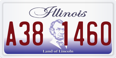 IL license plate A381460