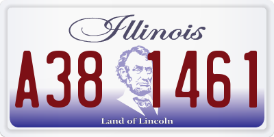 IL license plate A381461
