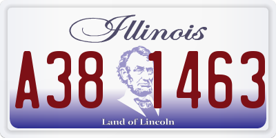 IL license plate A381463
