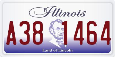 IL license plate A381464