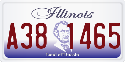 IL license plate A381465