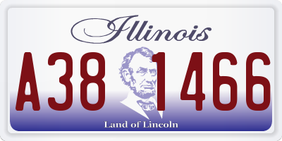 IL license plate A381466