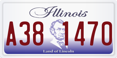 IL license plate A381470