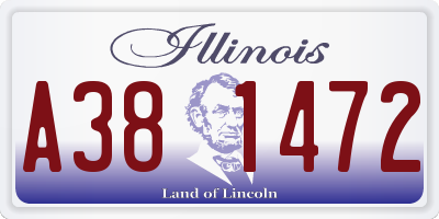 IL license plate A381472