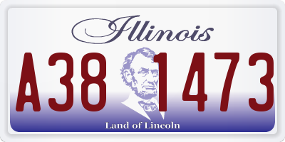 IL license plate A381473
