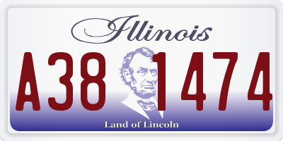 IL license plate A381474