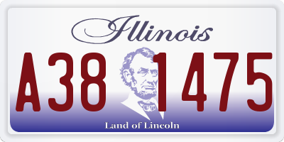 IL license plate A381475