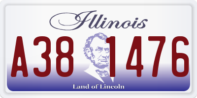 IL license plate A381476