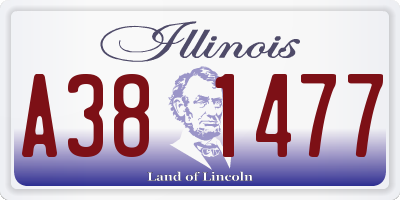 IL license plate A381477