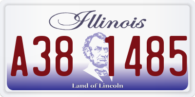 IL license plate A381485