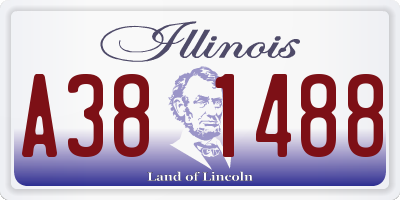IL license plate A381488