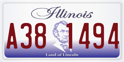 IL license plate A381494