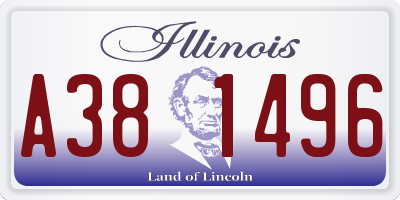 IL license plate A381496