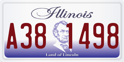 IL license plate A381498