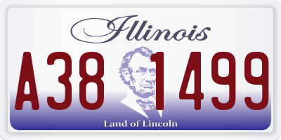 IL license plate A381499