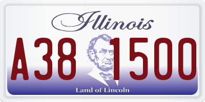 IL license plate A381500
