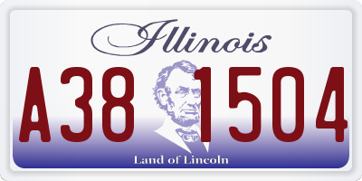 IL license plate A381504