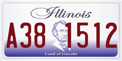 IL license plate A381512