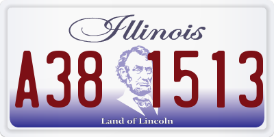 IL license plate A381513