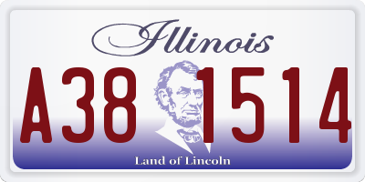 IL license plate A381514