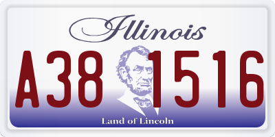 IL license plate A381516