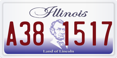 IL license plate A381517