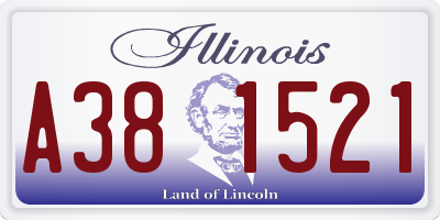 IL license plate A381521