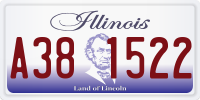 IL license plate A381522