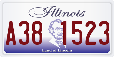 IL license plate A381523