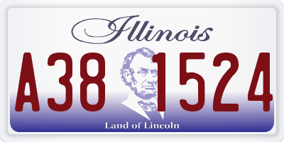 IL license plate A381524