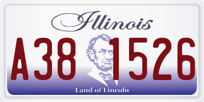 IL license plate A381526