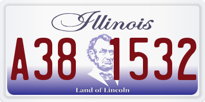 IL license plate A381532