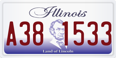 IL license plate A381533