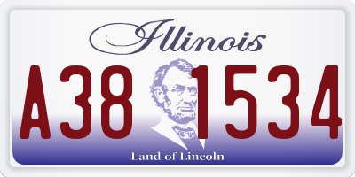 IL license plate A381534