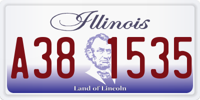 IL license plate A381535