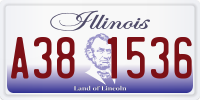 IL license plate A381536
