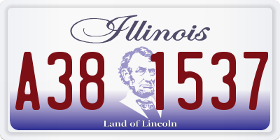 IL license plate A381537
