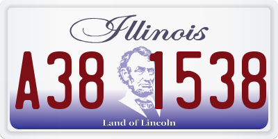 IL license plate A381538