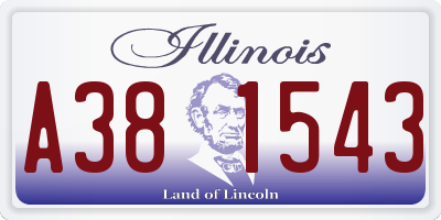 IL license plate A381543