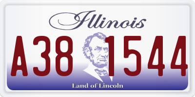 IL license plate A381544