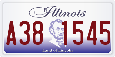 IL license plate A381545
