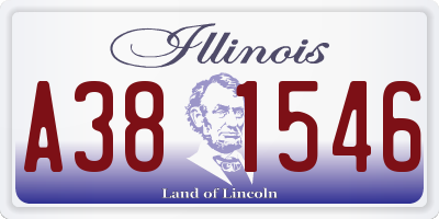 IL license plate A381546