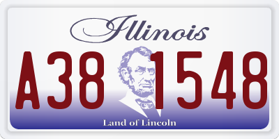IL license plate A381548