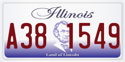 IL license plate A381549