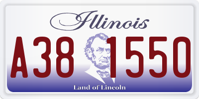 IL license plate A381550