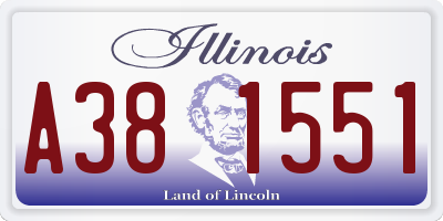 IL license plate A381551
