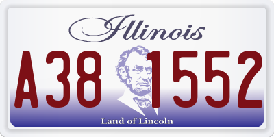 IL license plate A381552