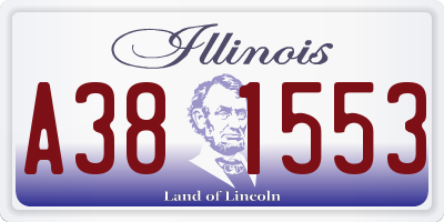 IL license plate A381553