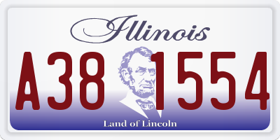 IL license plate A381554