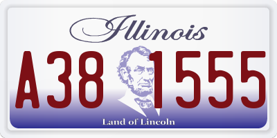 IL license plate A381555